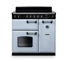 Rangemaster CL90EIPMSBCM1 Classic 90cm induction range cooker in misty blue with chrome trim