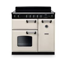 Rangemaster CL90EIPPCRCM1 Classic 90cm induction range cooker in pale cream with chrome trim