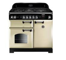 Rangemaster CLA100DFFCRC - 100cm Classic Dual Fuel Cream Chrome Range Cooker 116890