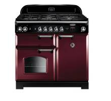 Rangemaster CLA100DFFCYC - 100cm Classic Dual Fuel Cranberry Chrome Range Cooker 116900