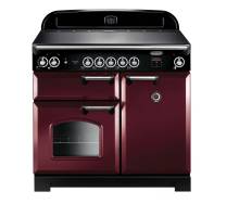 Rangemaster CLA100ECCYC - 100cm Classic Electric Ceramic Cranberry Chrome Range Cooker 117620