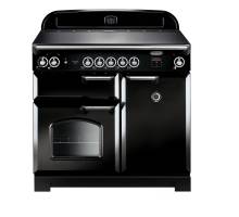 Rangemaster CLA100EIBLC - 100cm Classic Electric Induction Black Chrome Range Cooker 117120