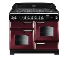 Rangemaster CLA110DFFCYC - 110cm Classic Dual Fuel Cranberry Chrome Range Cooker 116800