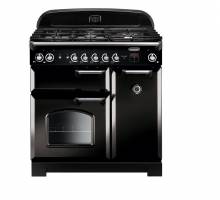 Rangemaster CLA90DFFBLC - 90cm Classic Dual Fuel Black Chrome Range Cooker 116490