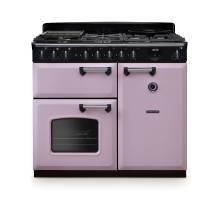 Rangemaster CLDL100DFPHTHCM1 100cm Classic Deluxe Dual Fuel Range Cooker in heather with chrome trim