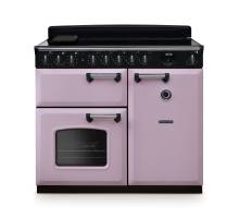 Rangemaster CLDL100EIPHTHCM1 100cm Classic Deluxe Induction Range Cooker in heather with chrome trim