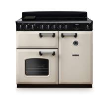 Rangemaster CLDL100EIPPCRCM1 100cm Classic Deluxe Induction Range Cooker in pale cream with chrome trim