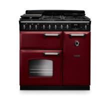 Rangemaster CLDL90DFPBORCM1 90cm Classic Deluxe Dual Fuel Range Cooker in Bordeaux with Chrome Trim