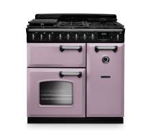 Rangemaster CLDL90DFPHTHCM1 90cm Classic Deluxe Dual Fuel Range Cooker in Heather with Chrome Trim