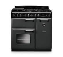 Rangemaster CLDL90DFPSLTCM1 90cm Classic Deluxe Dual Fuel Range Cooker in Slate with Chrome Trim