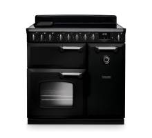 Rangemaster CLDL90EIPGBLCM1 90cm Classic Deluxe Induction Range Cooker in Gloss Black with Chrome Trim