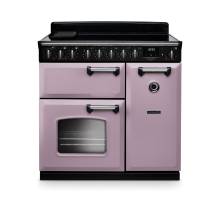 Rangemaster CLDL90EIPHTHCM1 90cm Classic Deluxe Induction Range Cooker in Heather with Chrome Trim