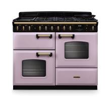 Rangemaster CLDLO110DFPHTHAB11 Classic Deluxe 110cm dual fuel range cooker in heather with chrome trim