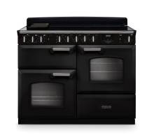 Rangemaster CLDLO110EIPCBLCM1 110cm Classic Deluxe Induction Range Cooker in Charcoal Black with Chrome Trim