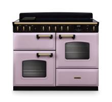Rangemaster CLDLO110EIPHTHAB1 110cm Classic Deluxe Dual Fuel Range Cooker in Heather and Antique Brass Trim