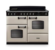 Rangemaster CLDLO110EIPPCRCM1 110cm Classic Deluxe Induction Range Cooker in Pale Cream with Chrome Trim