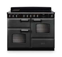 Rangemaster CLDLO110EIPSLTCM1 110cm Classic Deluxe Induction Range Cooker in Slate with Chrome Trim