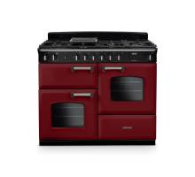 Rangemaster CLO110DFPBORCM1 110cm Classic Dual Fuel Range Cooker in Bordeaux with chrome trim