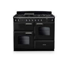 Rangemaster CLO110DFPPCRCM1 110cm Classic Dual Fuel Range Cooker in charcoal black with chrome trim