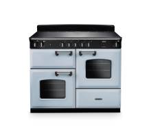 Rangemaster CLO110EIPMSBCM1 110cm Classic Induction Range Cooker in misty blue with chrome trim