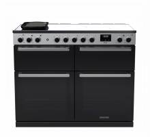 Rangemaster EDDLB110EIGBLKCM1 - 110cm Edge Deluxe Induction Black Glass Chrome Range Cooker 15834