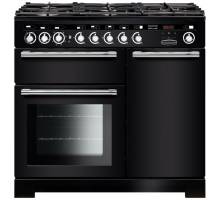 Rangemaster EDL100DFFBLC - 100cm Encore Deluxe Dual Fuel Black Chrome Range Cooker 117220