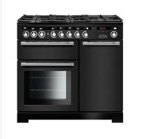 Rangemaster EDL100DFFCBC - 100cm Encore Deluxe Dual Fuel Charcoal Black Chrome Range Cooker 127700