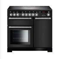 Rangemaster EDL100EICBC - 100cm Encore Deluxe Electric Induction Charcoal Black Chrome Range Cooker 127710 