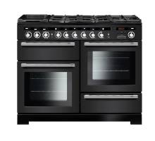 Rangemaster EDL110DFFCBC - 110cm Encore Deluxe Dual Fuel Charcoal Black Chrome Range Cooker 127660