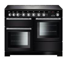 Rangemaster EDL110EIBLC - 110cm Encore Deluxe Electric Induction Black Chrome Range Cooker 117380