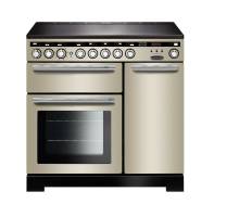 Rangemaster EDL90EIIVC - 90cm Encore Deluxe Electric Induction Ivory Chrome Range Cooker 117320