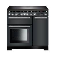 Rangemaster EDL90EISLC - 90cm Encore Deluxe Electric Induction Slate Chrome Range Cooker 117310