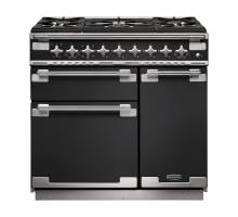 Rangemaster ELS90DFFCB - 90cm Elise Dual Fuel Charcoal Black Range Cooker 127090