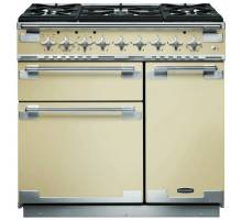 Rangemaster ELS90DFFCR - 90cm Elise Dual Fuel Cream Brushed Chrome Range Cooker 108440