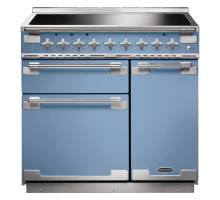 Rangemaster ELS90EICA - 90cm Elise Induction China Blue Brushed Chrome Range Cooker 107890