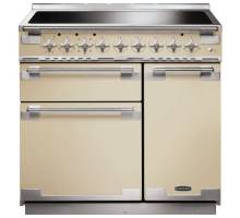 Rangemaster ELS90EICR - 90cm Elise Induction Cream Brushed Chrome Range Cooker 107900