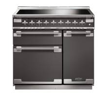 Rangemaster ELS90EISL - 90cm Elise Induction Slate Brushed Chrome Range Cooker 107930