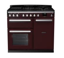 Rangemaster ESDL100DFPBORCM1 - 100cm Estel Deluxe Dual Fuel Bordeaux Chrome Range Cooker 15081