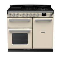 Rangemaster ESDL100DFPPCRCM1 - 100cm Estel Deluxe Dual Fuel Pale Cream Chrome Range Cooker 15080