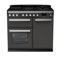 Rangemaster ESDL100DFPSLTCM1 - 100cm Estel Deluxe Dual Fuel Slate Chrome Range Cooker 15079