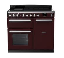 Rangemaster ESDL100EIPBORCM1 - 100cm Estel Deluxe Induction Bordeaux Chrome Range Cooker 15115