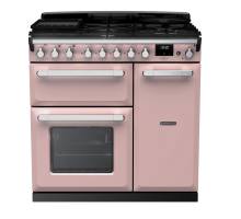 Rangemaster ESDL90DFPPPKCM1 - 90cm Estel Deluxe Dual Fuel Pale Pink Chrome Range Cooker 14982