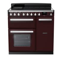 Rangemaster ESDL90EIPBORCM1 - 90cm Estel Deluxe Induction Bordeaux Chrome Range Cooker 15030
