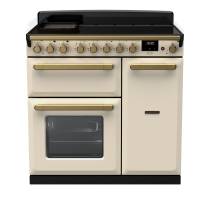 Rangemaster ESDL90EIPPCRAB1 - 90cm Estel Deluxe Induction Pale CreamAntique Brass Range Cooker 18055