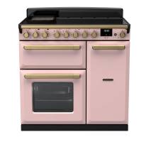 Rangemaster ESDL90EIPPPKAB1 - 90cm Estel Deluxe Induction Pale Pink Antique Brass Range Cooker 18058