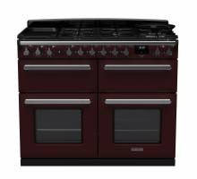 Rangemaster ESDLB110DFPBORCM1 - 110cm Estel Deluxe Dual Fuel Bordeaux Chrome Range Cooker 15251