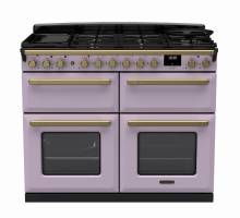 Rangemaster ESDLB110DFPHTHAB1 - 110cm Estel Deluxe Dual Fuel Heather Antique Brass Range Cooker 18243