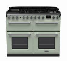 Rangemaster ESDLB110DFPMNTCM1 - 110cm Estel Deluxe Dual Fuel Mint Chrome Range Cooker 15255