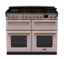 Rangemaster ESDLB110DFPPPKAB1 - 110cm Estel Deluxe Dual Fuel Pale Pink Antique Brass Range Cooker 18149