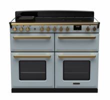 Rangemaster ESDLB110EIPMSBAB1 - 110cm Estel Deluxe Induction Misty Blue Antique Brass Range Cooker 18169